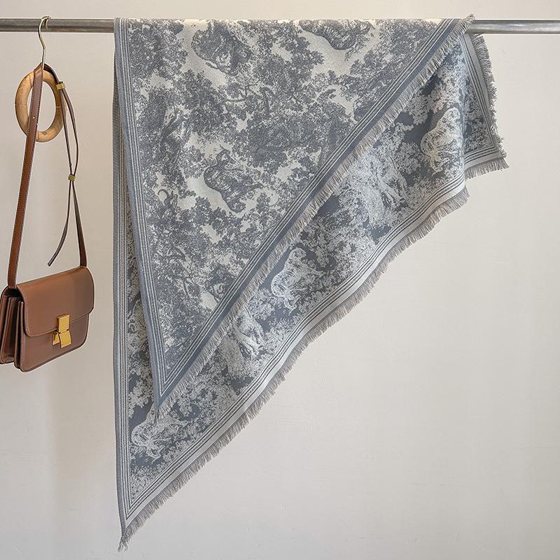 Women's Faux Cashmere Winter Scarf Thick Warm Pashmina Wrap Soft Shawl Kerchief Blanket New Design for Cold Weather