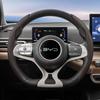 Breathable Leather Steering Wheel Cover with Segmented Quick-Release Design, Non-Slip and Durable, Suitable for Byd Song Atto 3 Dolphin Seagull Seal
