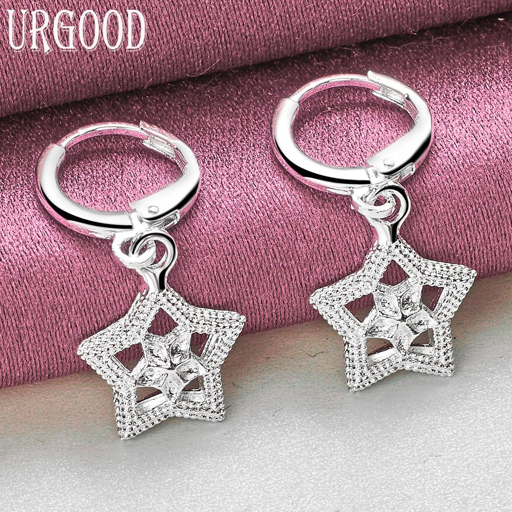 Boucles d'oreilles étoile en argent sterling 925 Zircon AAA Bijoux de mariage
