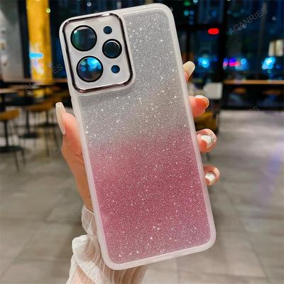 Custodia morbida in silicone trasparente glitter per Xiaomi Redmi Note 12 Pro Plus 4G 5G protezione in vetro per lenti Cover posteriore su Note12 12pro Redmi12