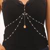 Body Chain Layered Double-Layer Chain Body Chain with Marine Theme Imitation Pearls Shells Starfish Drape Design
