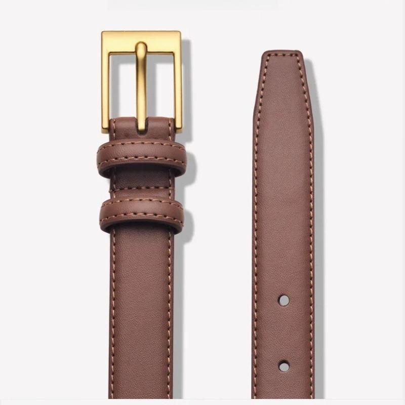 Belt Women's Genuine Leather Retro Jeans with Black Fashion Korean Version Decorative Belt Women's High Sense