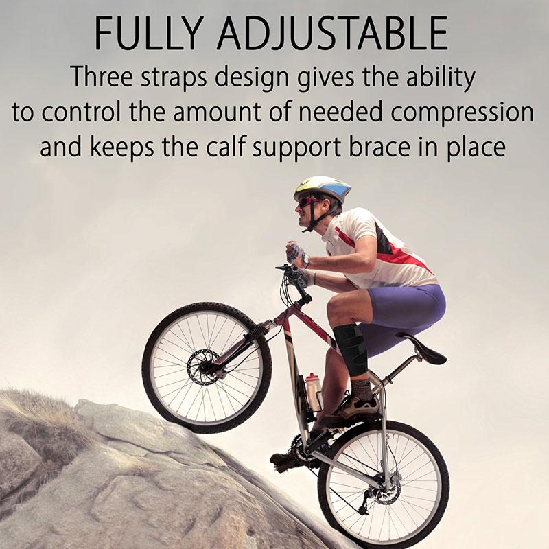 Tcare Calf Compression Sleeve Neoprene Brace for Runners Shin Splint Torn Muscle Injury Support Lower Leg Pain Relief