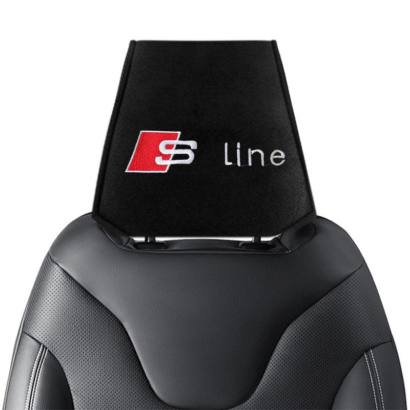 1pcs Car Seat Back Headrest Pillow Dustproof Cover for Audi C5 C6 C7 A4 B6 B8 B7 A6 A3 A5 Q3 Q5 Q7 8P S3 S5 S1 S4 S2 RS3 RS4 RS5 RS6 RS8