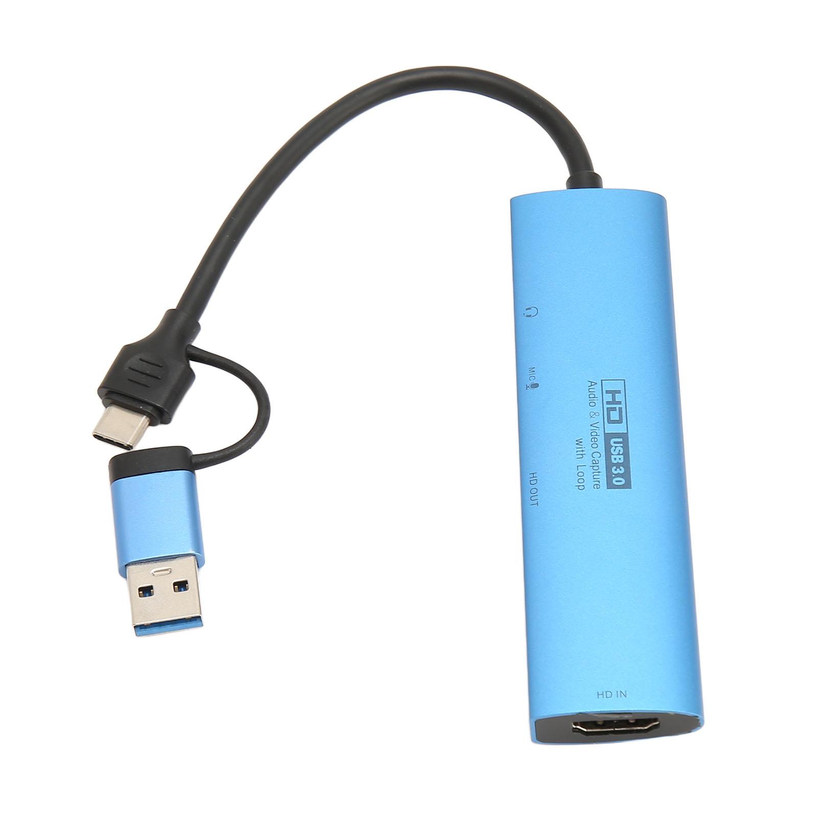 

o Карта видеозахвата 4K 1080P 60FPS USB3.0 HD Мультимедийный интерфейс Карта видеозахвата для игр