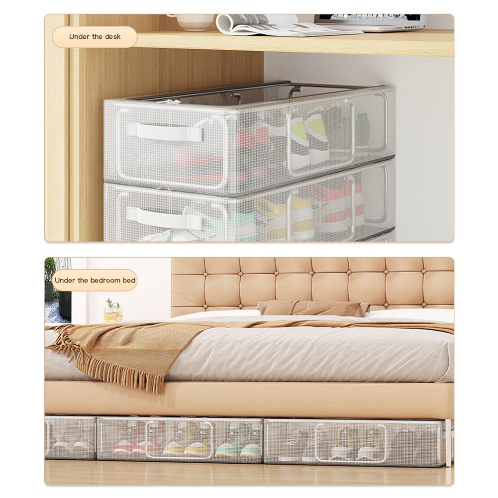 Organizador de Zapatos Grande Apilable Debajo de la Cama Para Armario