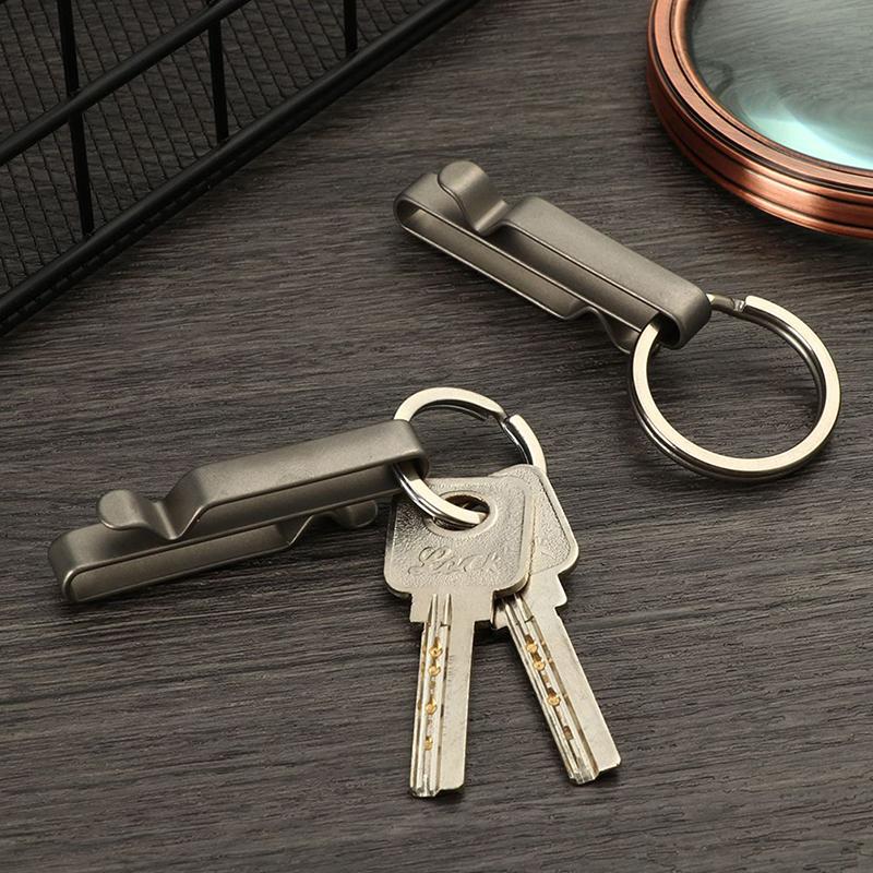 Hiking Titanium Alloy Buckle Ribbon Ending Buckles Belt Clip Quick Draw Keychain Hanging Buckles Key Ring