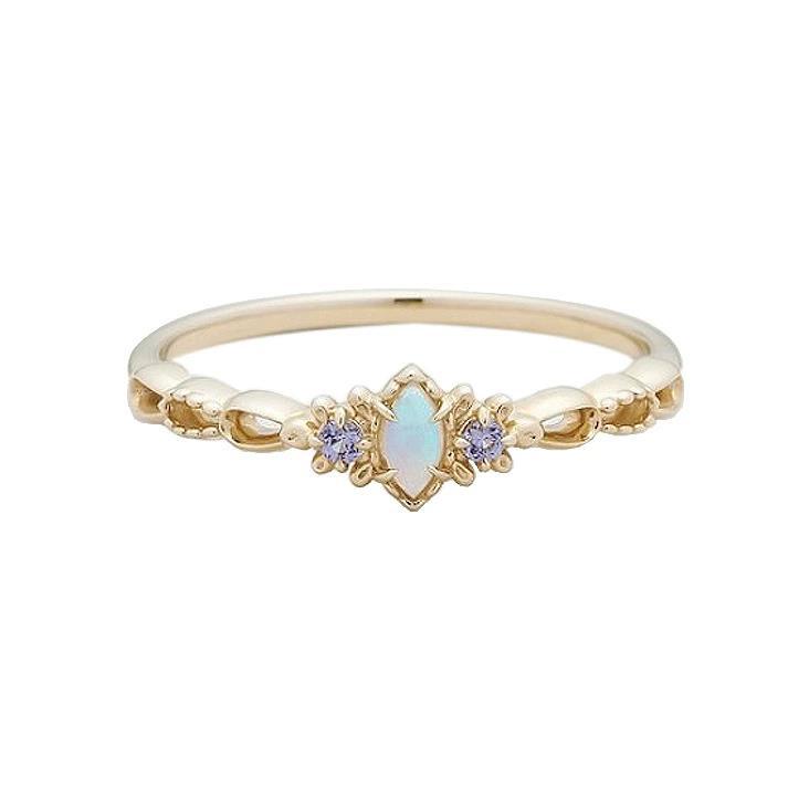 

Новое японское и южнокорейское овальное кольцо женское персонализированные ручные ювелирные аксессуары Adjustable Opening синий