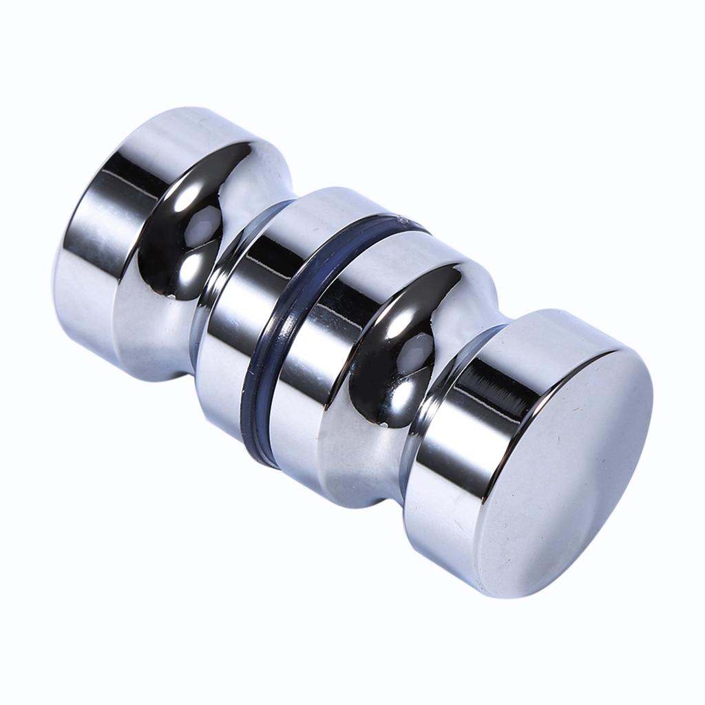Aluminum Alloy 1.1  Dia Single Glass Door Knob Bathroom Shower Cabinet Handle with Screw