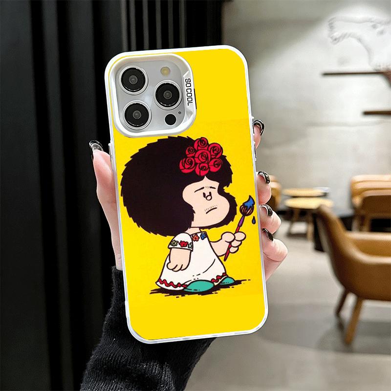 Mafalda Cartoon Cute Shockproof Phone Case for iPhone 17 Air 16 16E 15 Pro Max 14 Plus 13 Mini 12 Back Cover Anti Fall Fundas