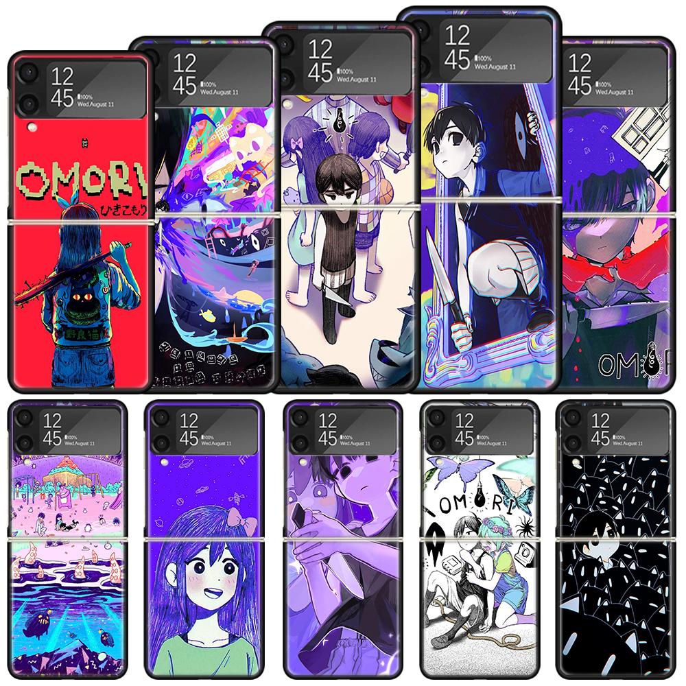 Game O-Omori Cartoon Shockproof Case For Samsung Galaxy Z Flip 7 6 5 4 3 5G Phone Cover Z Flip3 Flip4 Flip5 Flip6 Flip7 Shell