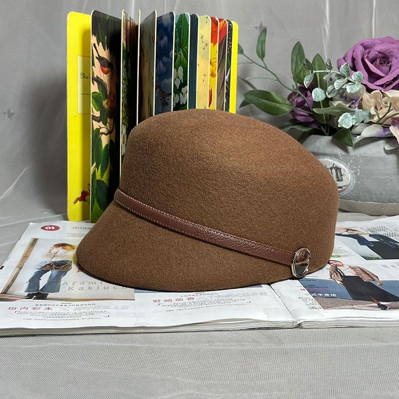 Ins Autumn and Winter Face Small Wool Duck Tongue Knight Hat Woolen Painter Hat British Fashion Temperament Hat, Beret