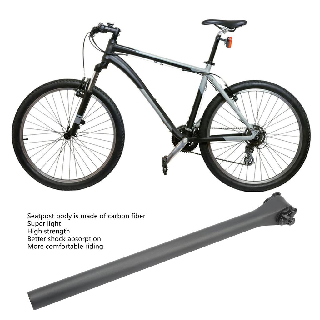 Bike Stpost Carbon   Lightweight Shock Absorption Bike Sting Accessories Black Gray Silver Matte