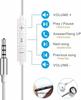 Wired Stereo Earphones with Adjustable Clear Sound Leak Compatible with Multiple Devices Earphones, Microphone, Volume, Lightweight, Calls,