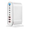 600W 8 Port Fast Charging Adapter with LED Display Desktop Fast Charging Station Adapter for Laptop Phone Tablet