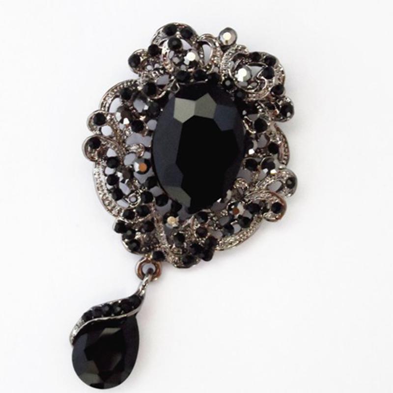 Fashion Retro Teardrop Brooch Bridal Brooch Party Banquet Wedding Pin Jewelry