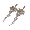 Silbernadel Strassblumen-Quastenohrringe - Eleganter und einzigartiger Modeschmuck für Damen