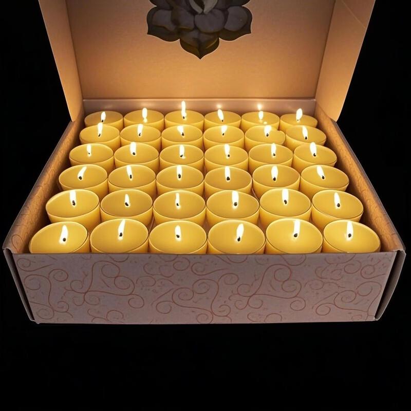 LIEI 8-Hour Smokeless Ghee Offering Lamps, 100-Pack