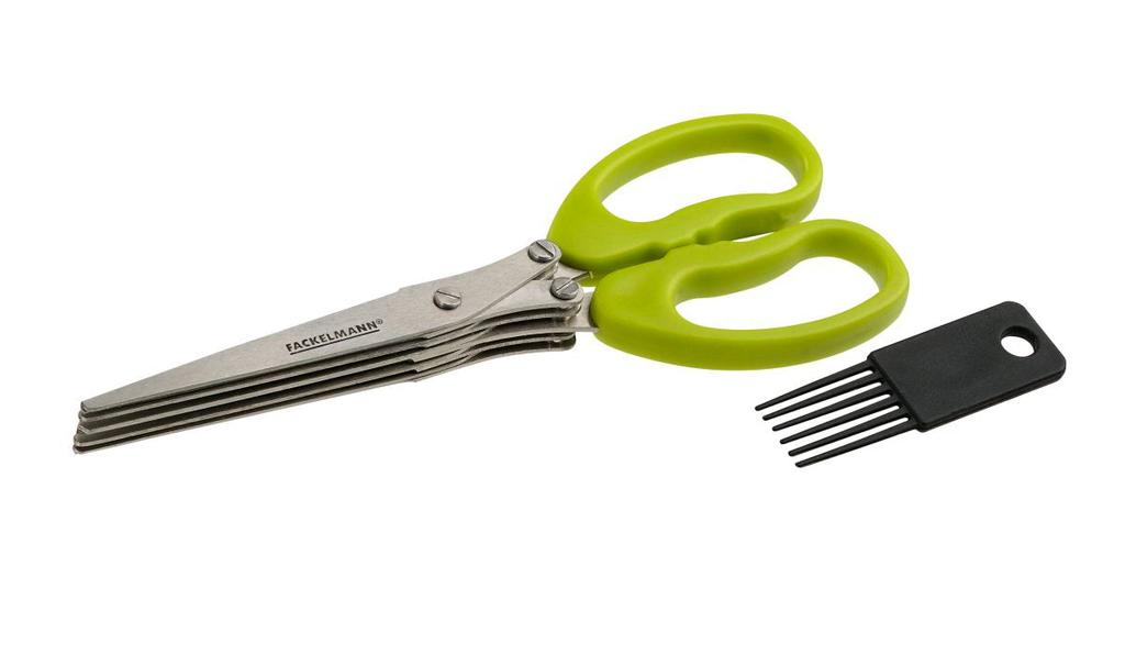 Ciseaux pour herbes aromatiques avec brosse de nettoyage Fackelmann Basic ref. 48126