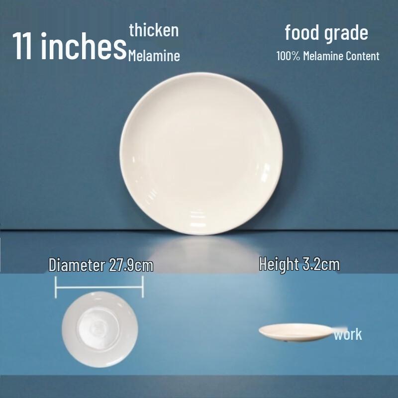 Melamine Round Dinner Plates (Set of 5)