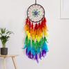 Dream Catcher Pena Colorida Sinos de Vento Artesanais Criativos Sala de Estar Quarto Enfeites Pendurados Pingente de Parede Decorações para Casa