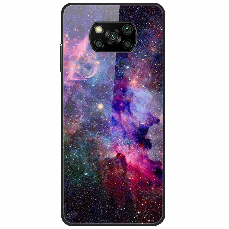 Etui na Poco X3 Pro Modne Urocze Szkło Hartowane Luksusowe Pokrowce Coque dla Xiaomi Poco X3 NFC Etui PocoX3 X 3 Zderzak Ochronny