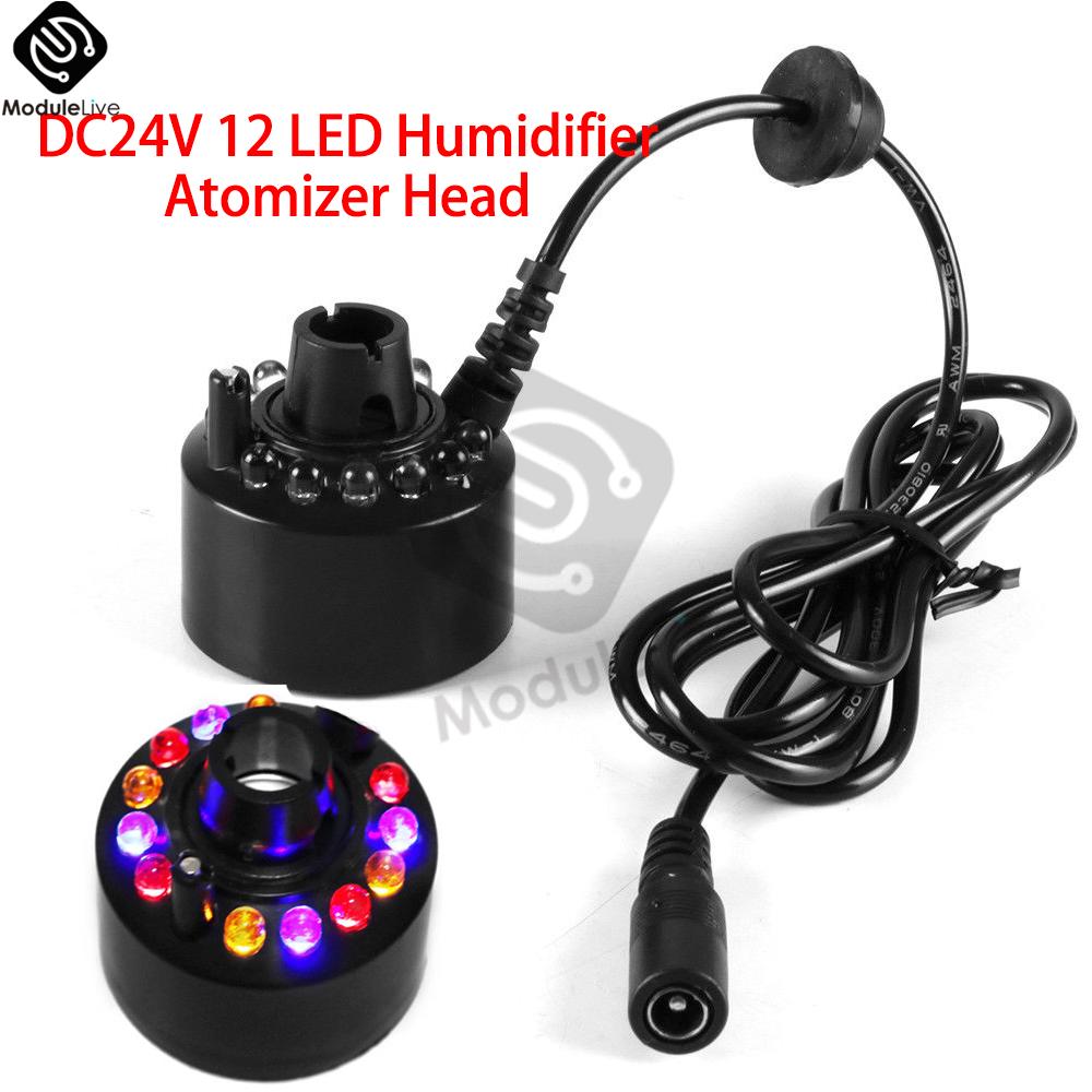 DC11V 11LED Colorful Super Ultrasonic Mist Maker Fogger Fog Water Fountain Pond Atomizer Humidifier Atomizer Spray Head Accessor