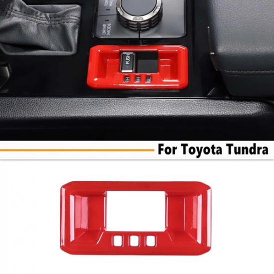 For Toyota Tundra -2025 Red Center Four-wheel Drive Shift Switch Cover Trim