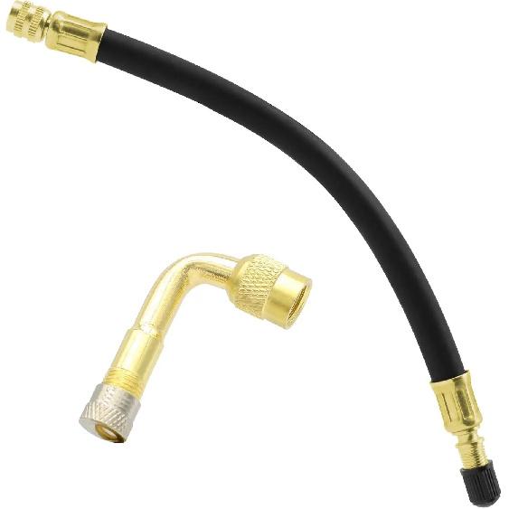 8.25 Inch Flexible Tire Valve Stem Extension Extenders with 90 Degree For Cars Truck Motorcycle Bike Scooter