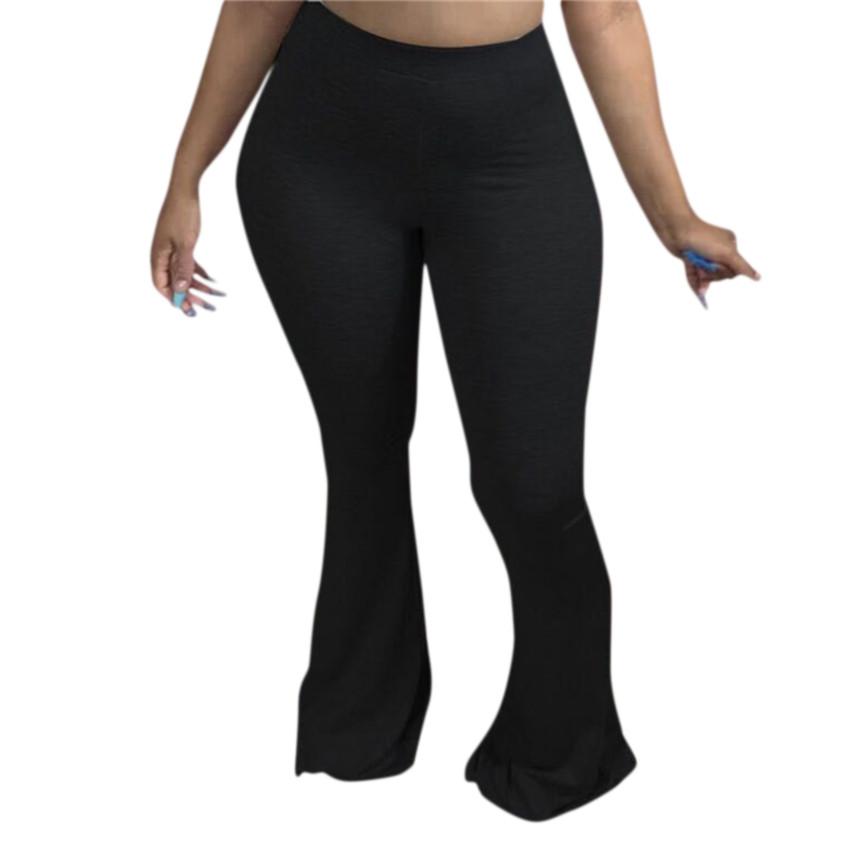 Herbst Damen Mode Sexy Lange Hosen Lässig Schlank Fitness Einfarbige Skinny Weit Ausgestellte Hosen