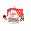 5pcs Carry Handle Cookie Packaging Box Cardboard Party Favor Box  For Christmas Party