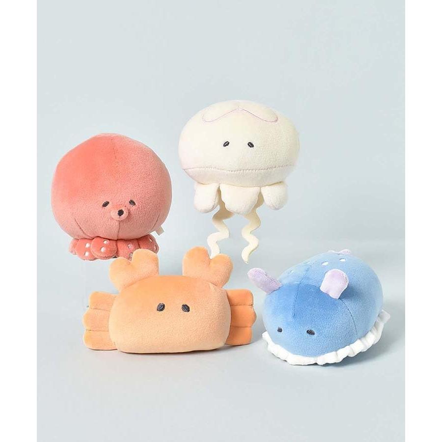 Bleu Bleuet Sea Creature Tenori Mascot Plush Toy - Mochi Mochi, Healing, Character Goods (Sea Slug, Moray Eel, Giant Isopod, Crab)