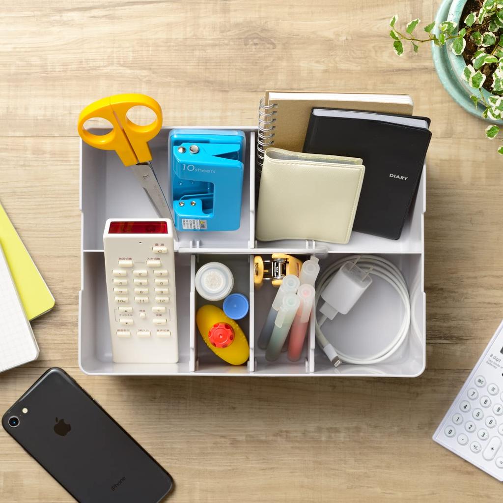 JEJ Astage Storage Desk Desk Made in 26cm Wide x Deep x High Box, Tote, Organizer, Stackable, Japan, Clear, 18.8cm 14.5cm