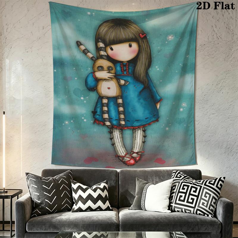 Santoro Wall Tapestry Aesthetic Wall Hanging Printed Fabric Blanket Decorative Tapestries for Bedroom Living Room Home Decor