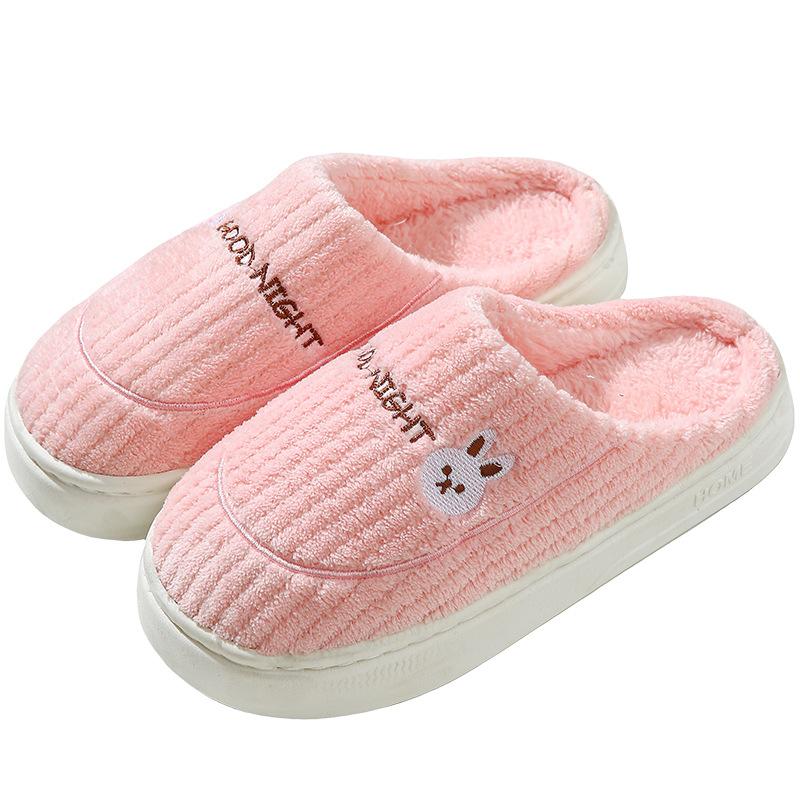 Cozy Anti-Slip Cotton Slippers for Couple: Warm Winter Home Footwear