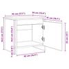 Nightstand White 45 X 34 X 44.5 Cm Engineered Wood