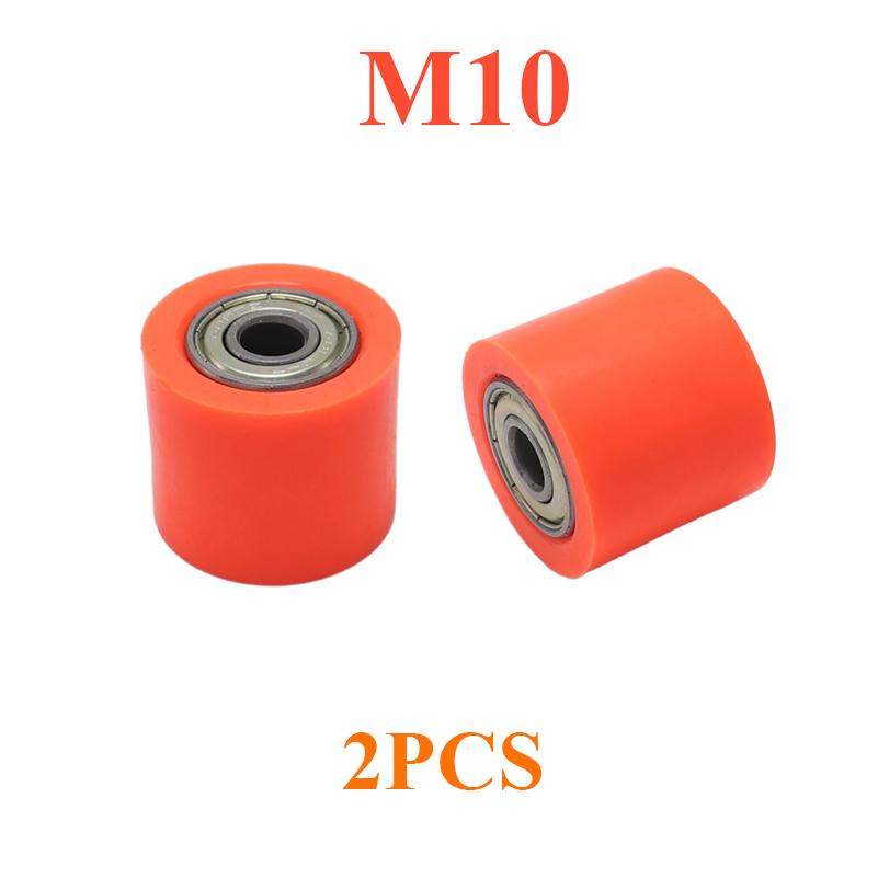2pcs/1pair 8/10mm Wheel Tensioner Guide Drive Chain Roller Pulley For ATV CRF CR XR Enduro Motorcycle Motocross Dirt Bike