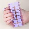 16Tips French Full Cover Nail Stickers Glitter Sequin Flowers Nail Polish Strips Sparkling Self Adhesive Manicure Decoration