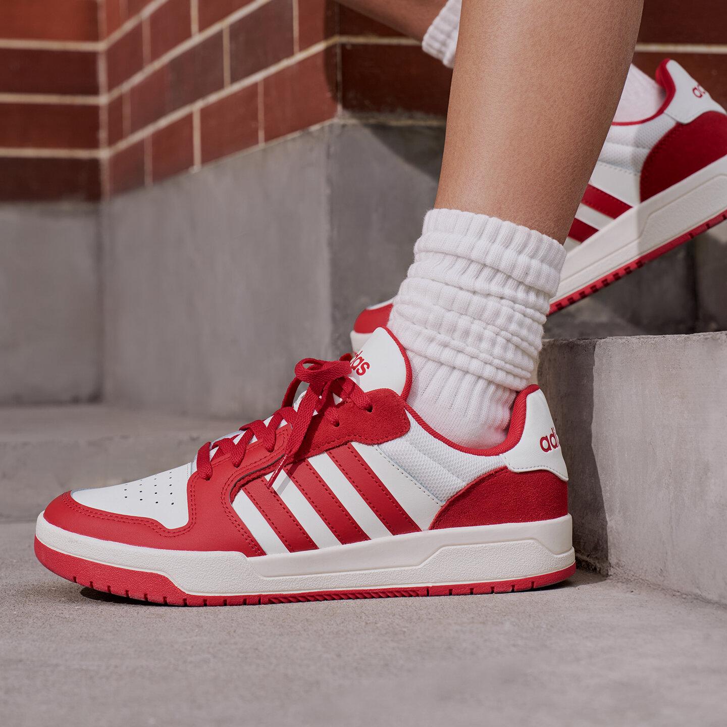 Adidas ENTRAP Low top Skateboard Shoes Unisex White Red 37
