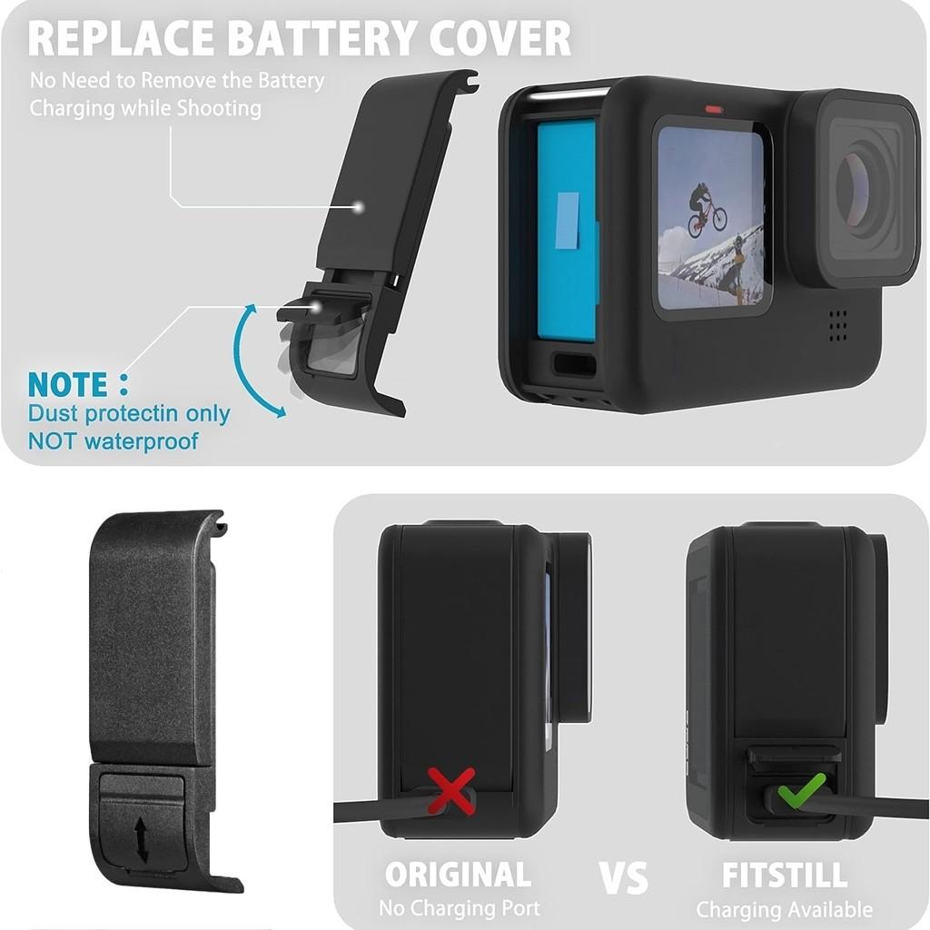 Full Protection Kit for GoPro Hero 9/10/11/12/13 Black - Silicone Cover + Tempered Film + Lens Cap