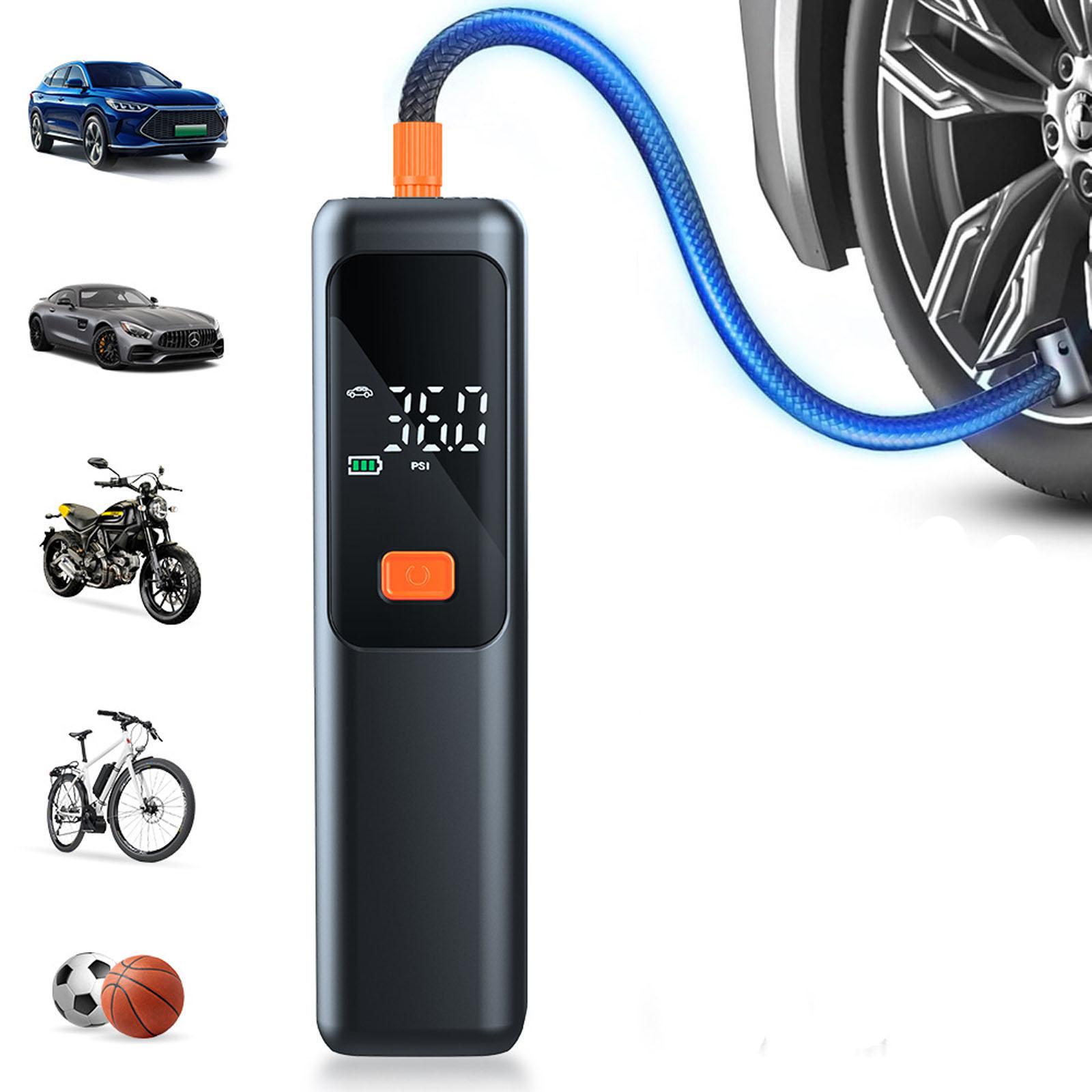 Portable Electric Tire Inflator Pump High Power Air Compressor for Car Bicycle Motorcycle Multi-Function Digital Display Rechargeable One Size