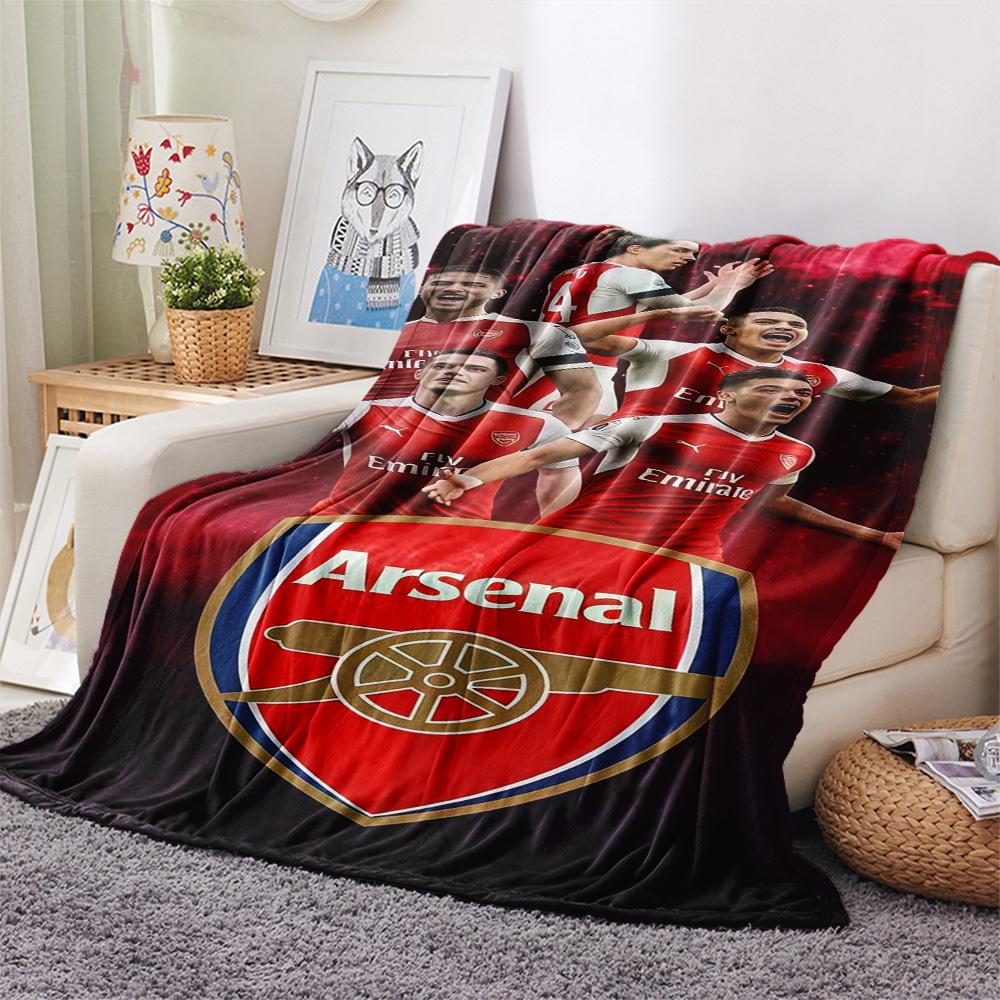 Coperta a Flanella con Stampa Arsenal Football Club, Alta qualità, Confortevole per Tutte le Stagioni, Arredamento per la Casa, Calore e Comfort