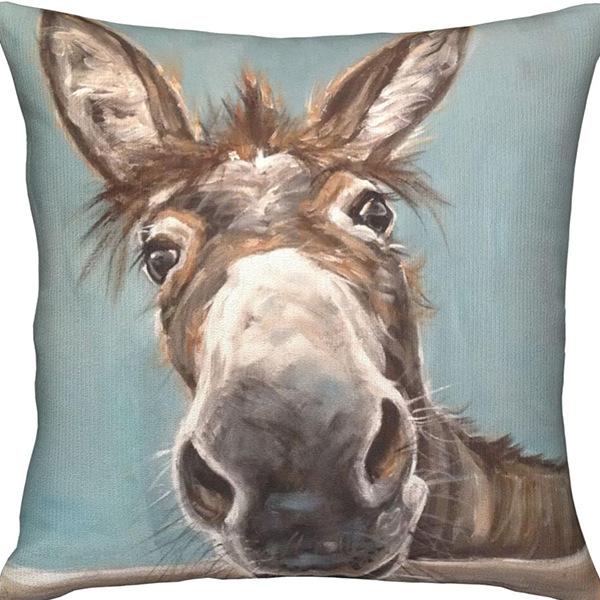 Creative Cartoon Cute Animal Print Linen Pillow Case Home Sofa Car Decoration Pillow