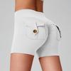 Pantaloncini da Yoga da Donna Asciugatura Rapida Peach Butt con Tasche Cargo