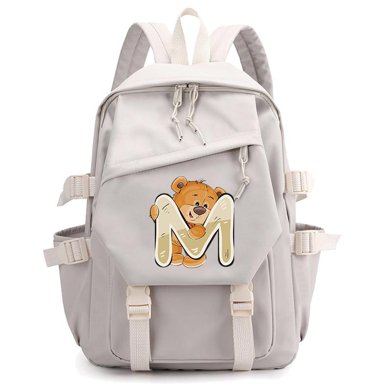 

Рюкзак з 26 англійськими літерами Студентський рюкзак для дівчаток Шкільний рюкзак Книжкова сумка Косплей Полотняна дитяча дитяча дорожня сумка Back to School