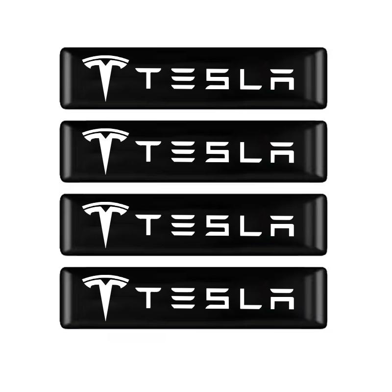 2/4/10Pcs 3D Car Badge Decorative Stickers For Tesla Model 3 Y S X Cybertruck Juguete Roadster Coil Bonina