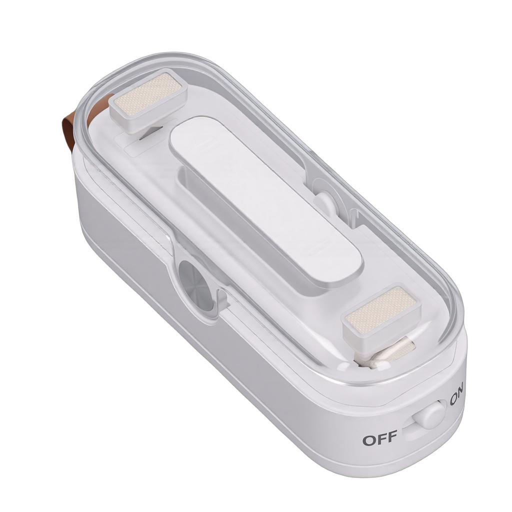 Mini Bag Sealer Double Function User Friendly Portable Chip Bag Sealer and Cutter for Home Travel White