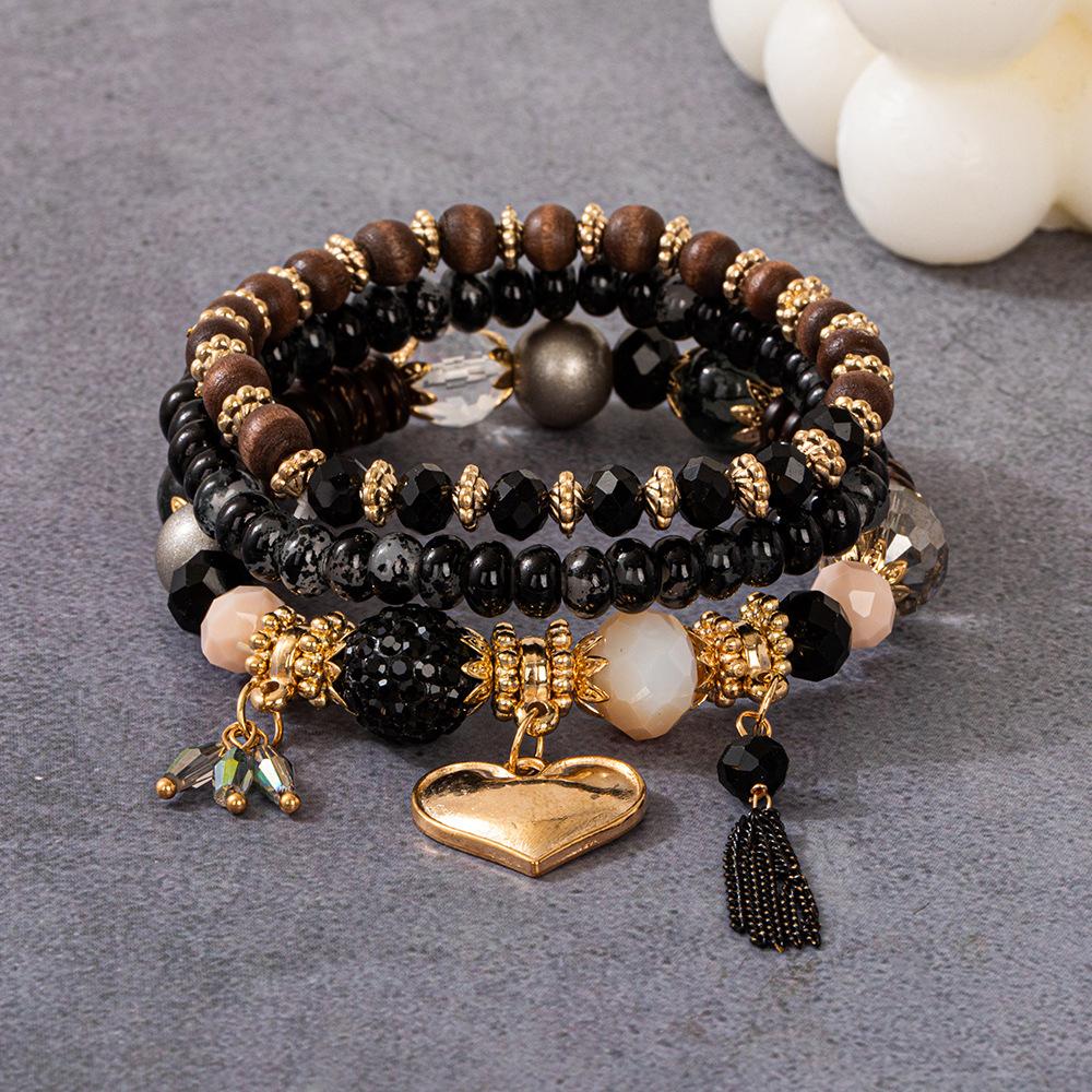 JYL TS Bracelet Flower Chain  Korean Style Enhances Sweetness & Charm Black очарование розового