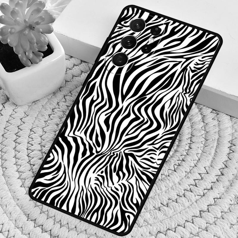 Zebra Pattern Animal TPU Phone Case For Samsung Galaxy note 10 pro S26 S25 S24 S23 S22 Ultra Plus S21 FE S20 Shockproof Cover
