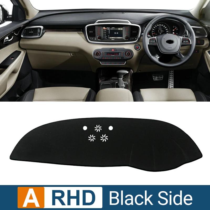 Car Dashboard Cover Avoid Light Pad Sun Shade Anti-UV Carpets Non-Slip Mats For Kia Sorento 3 UM 2015 2016 2017 2018 2019 2020